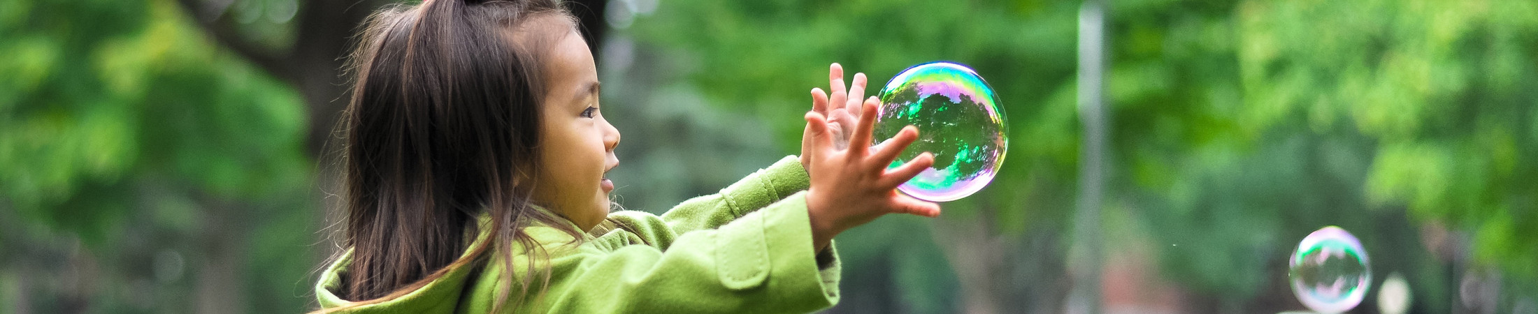 Child with bubble